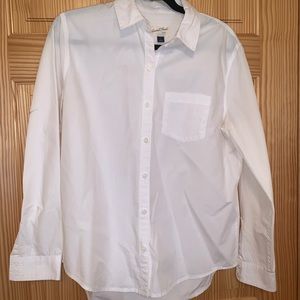 White button down blouse